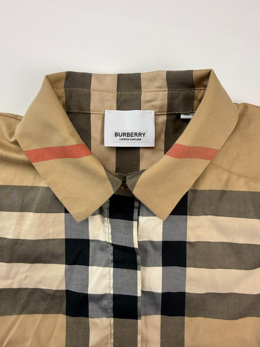 Burberry Kids Girls Check Shirt Dress Archive Beige 8053855 Missing Belt